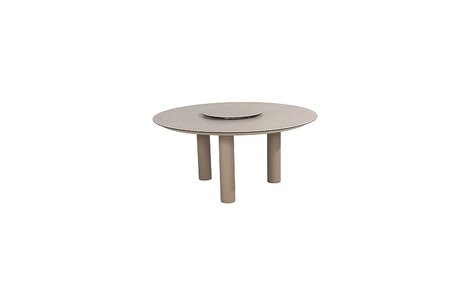 donato dining table 160 cm h75 ceramic print w/3 legs latte - afbeelding 1