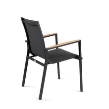 foxx teak stackable chair charcoal - afbeelding 2
