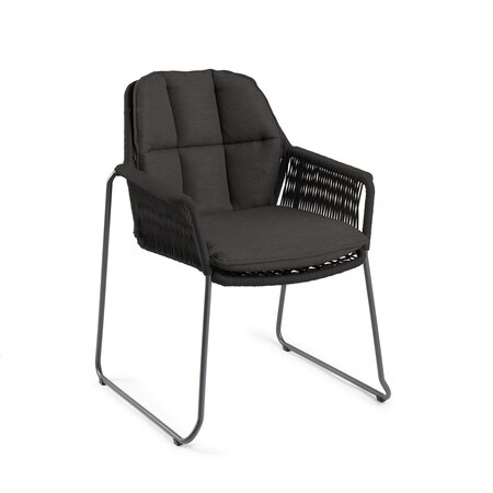rivera dining stackable chair black